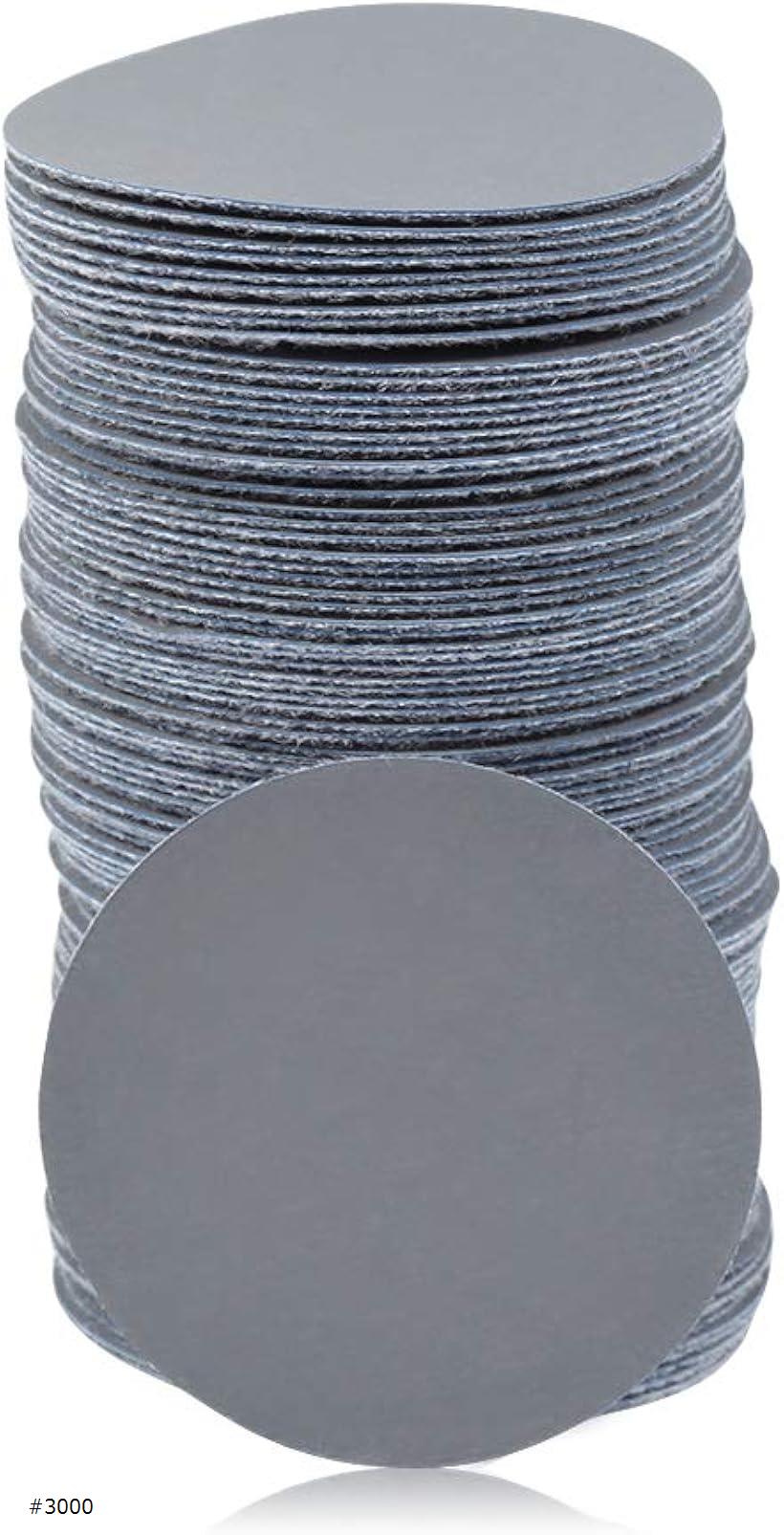 面ファスナー式サンドペーパー サンディングペーパー #3000 100枚 50mm 木工用 丸型 穴なし 紙やすり ..