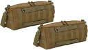 サバゲー バッグ 2個 セット MOLLE モール システム サイド ポーチ 小物入れ カジュアル( カーキ)