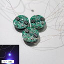LED 電飾 リード線付き 磁気スイッチ 3個セット ボタン電池 CR927対応 超小型 ワイヤレス 模型 プラモデル フィギュア ライト 照明 極小 ブルー(ブルー (3個))