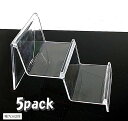 展示用 アクリル クリア ディスプレイ スタンド 携帯 スマホ 財布 CD 展示台 透明 5個セット 2段 幅7cm(2段, 幅7cm)