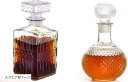 morningplace ヴィンテージ風 ワイン ウィスキー グラス デキャンタ 1000ml クリスタル ボトル スクエア&サークル(スクエア&サークル)