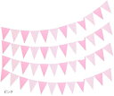 三角 フラッグ 結婚式 パーティ イベント の デコレーション 装飾 飾り付け 各々4本セット(ピンク)