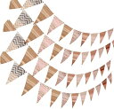三角 フラッグ 結婚式 パーティ イベント の デコレーション 装飾 飾り付け 各々4本セット( ローズゴルド)