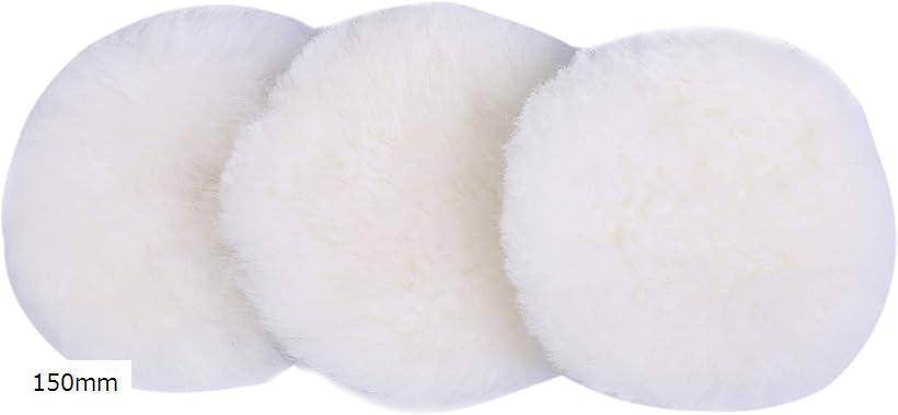 スプレンノ ポリッシャー サンダー ウールバフ 羊毛バフ 車磨き マジック式 3個セット 150mm ...