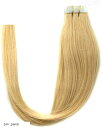 人毛 シールエクステ TAPE hair レミーエクステ カラー ウィッグ エクステンション 10本(24#, 16inch)