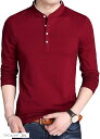 キャプテン・ケイ カジュアルシャツ スタンドカラー 長袖 メンズ(ワインレッド, 2XL)