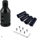 morytrade シフトノブ 変換アダプター M12 x 1.25 シフトレバー ネジアダプター 自動車 汎用(黒)(2)