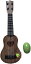 おもちゃ ウクレレ 子供用 ミニギター 撮影小物 エッグシェイカー 4弦 39cm( ダーク, 39cm)