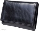 革工房 三つ折り 財布 小さい 本革 メンズ レディース コンパクト 小銭入れ カードケース 鍵 収納(ブラック)(4)
