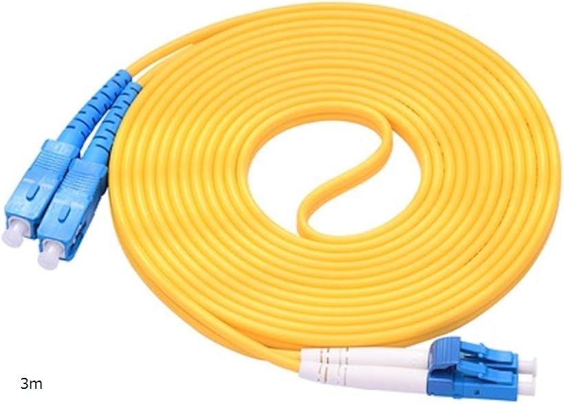 光ファイバーケーブル 光ケーブル LC - SC コネクタ 各社 対応 宅内 光回線 コード … 3m (3m)