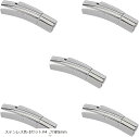 5セット 304ステンレス製バヨネット式クラスプ プレス式 チューブ コラム 管状クラスプ ヒモ留め 紐留め 留め金 エンドパーツ ステンレス鋼色 接続金具 金...