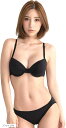 Smile LaLa レディース ブラジャー ショーツ 女性下着 上下 セット シームレス 無地 シンプル(ブラック, E75)(4)