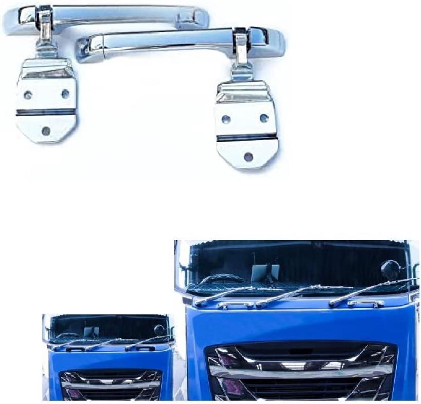 いすゞ ファイブスターギガ メッキ フロントグリップ セット 左右セット 交換式 外装 トラック用品(クローム)