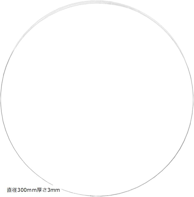 直径300mm厚さ3mm透明アクリル板 丸アクリルシート 保護紙付き 看板 キーホルダー 置物 クラフト素材 ..