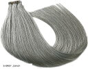 人毛 シールエクステ TAPE hair レミーエクステ カラー ウィッグ エクステンション 10本(S-GREY, 16inch)