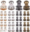 ネジ式 6mm ギボシ 80個セット レザー用 レザークラフト ハンドメイド パーツ 4色 各20個(4色, 各20個)
