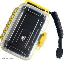 EZB05 イヤホンケース ハードケース 収納ポーチ 小物 有線イヤホン ケーブル 防水 防塵 防震 耐衝撃(透明+イエロー)