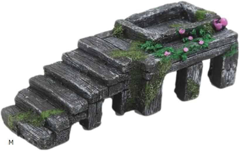 爬虫類シェルター 両生類 亀の家 乾燥プラットフォーム テラリウム(M)