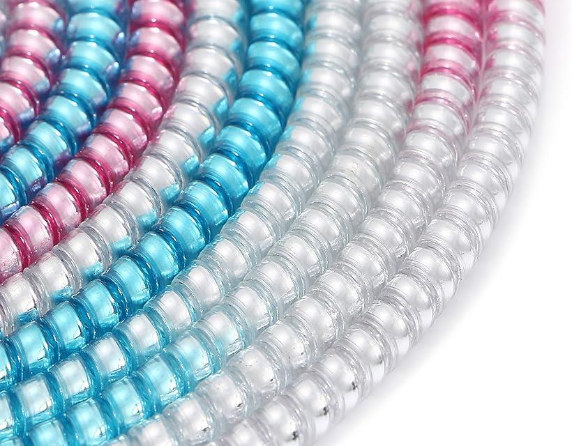 超ロングサイズ キラキラ パール カラー ペットコード 犬 猫 キャット ドッグ 噛みつき 防止 感電 保護 家電 チャージ 配線 MIX ミックス(MIX ミックス, 280CM)