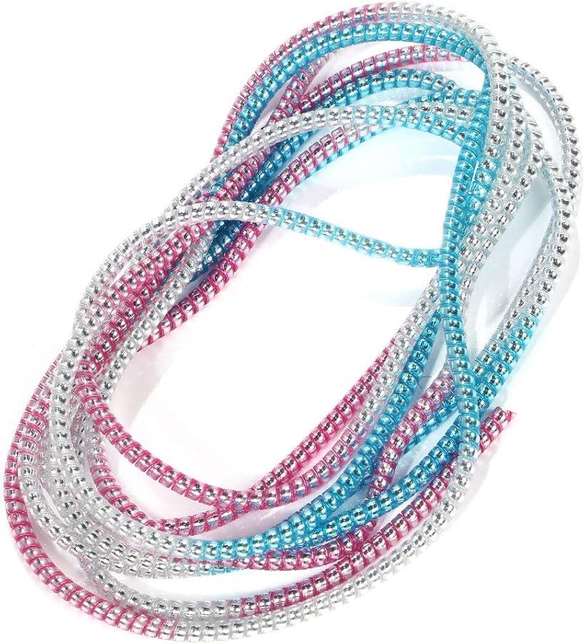 超ロングサイズ キラキラ パール カラー ペットコード 犬 猫 キャット ドッグ 噛みつき 防止 感電 保護 家電 チャージ 配線 MIX ミックス(MIX ミックス, 280CM)
