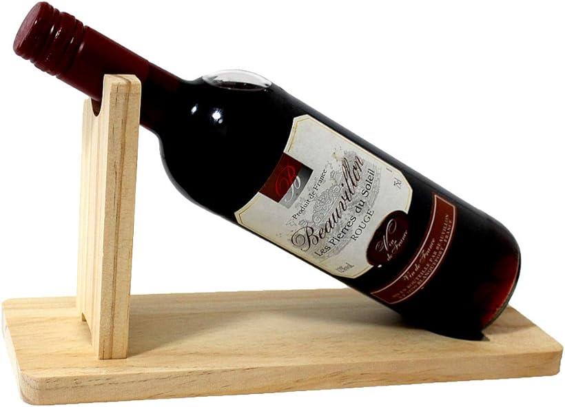 木製 ワインホルダー ワインラック シャンパン ボトル スタンド インテリア ディスプレイ W078( ブラウン)