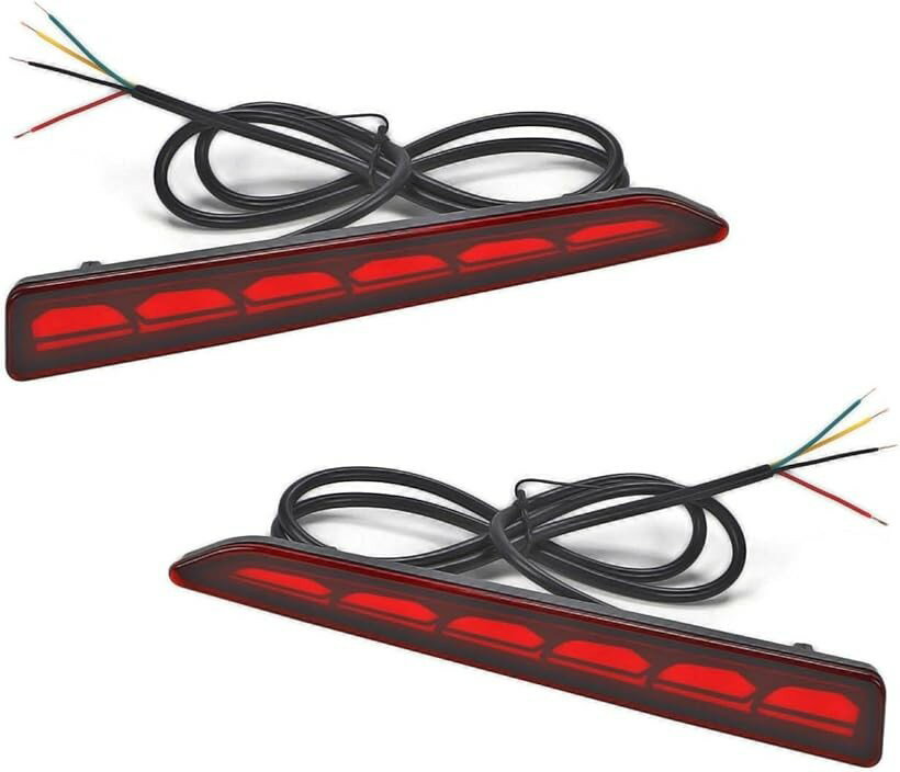 互換品LEDリフレクターランプ流れるウインカー シーケンシャル オープニング機能搭載 社外品スモール/ブレーキ/ウインカー連動