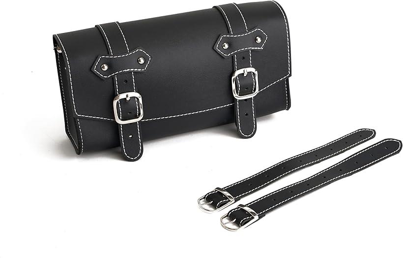 DAWNHAWK バイク ツールバッグ サイドバッグ ツーリングバッグ 3L 大容量 金具防錆 工具入れ 撥水 レブル250 (黒, 中型)