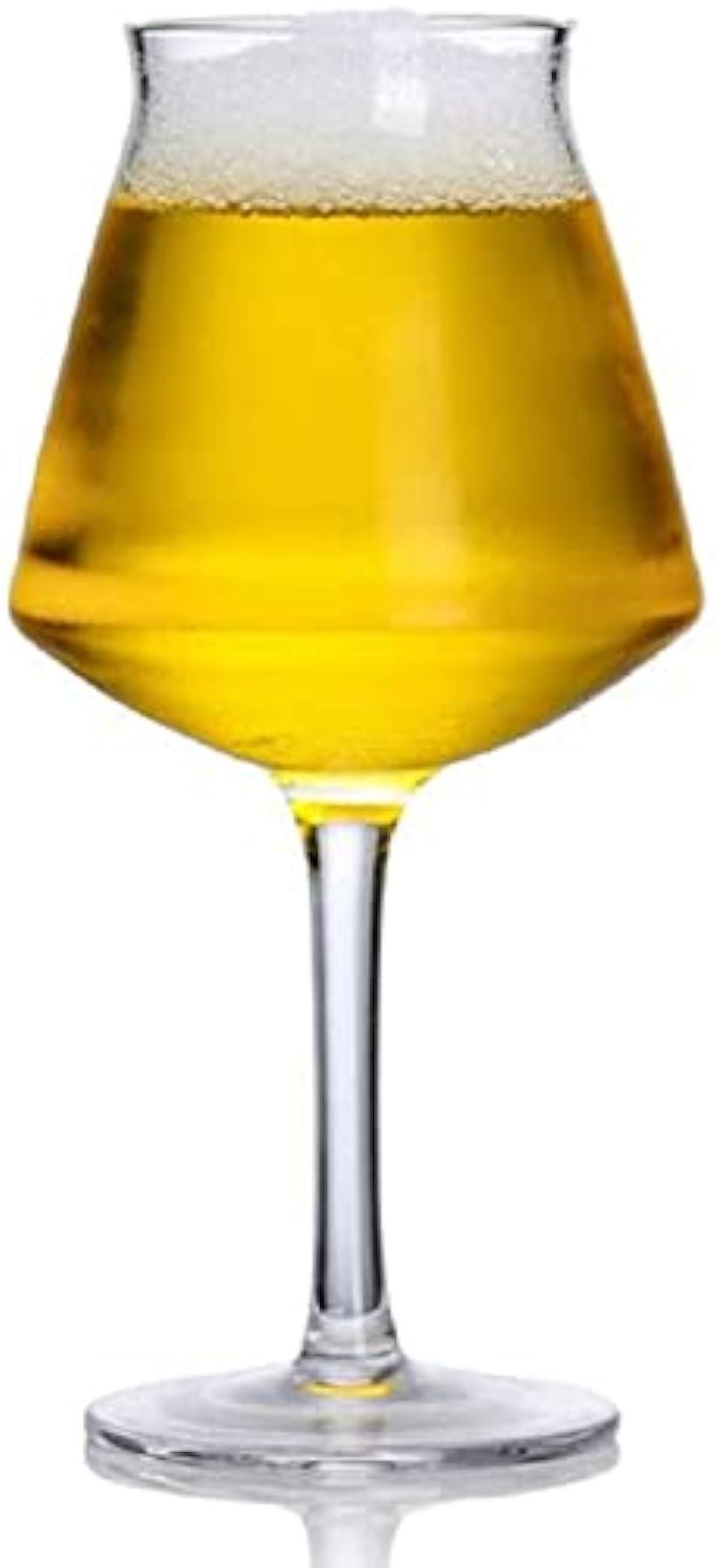 ベルギー ビールグラス お洒落 ステム 高級感 インテリア に( 1個, 高さ：20cm 底座：7.5cm 口径：6.3cm)