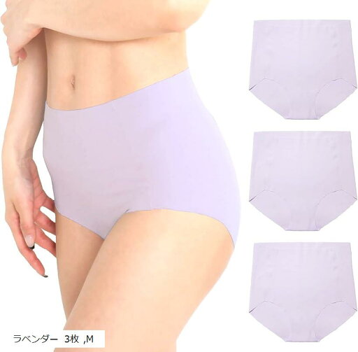 Smile LaLa レディース ショーツ セット 女性 下着 無地 シームレス シンプル ストレッチ なめらか(ラベンダー 3枚, M) Smile LaLa レディース ショーツ セット 女性 下着 無地 シームレス シンプル ストレッチ なめらか(ラベンダー 3枚, M)