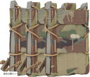 マガジンポーチ マグポーチ TACOスタイル M4 AK 対応 MOLLE ベルト 両方対応 サバゲー CORDURA 実物ナイロン仕様(迷彩3個セット)