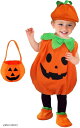 かぼちゃバッグ & シューズ付き ハロウィン パンプキン コスチューム キッズコスチューム 男女共用 S708 L 65cm - 80cm(オレンジ, L(65cm-80cm))