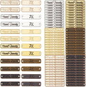 【楽天ランキング1位入賞】120個入 メタルタグ ワッペン 刺繍タグ 打刻プレート ハンドメイドタグボタン ラベル 帽子 衣類 縫製用ラベル バッグ ポーチ ア...