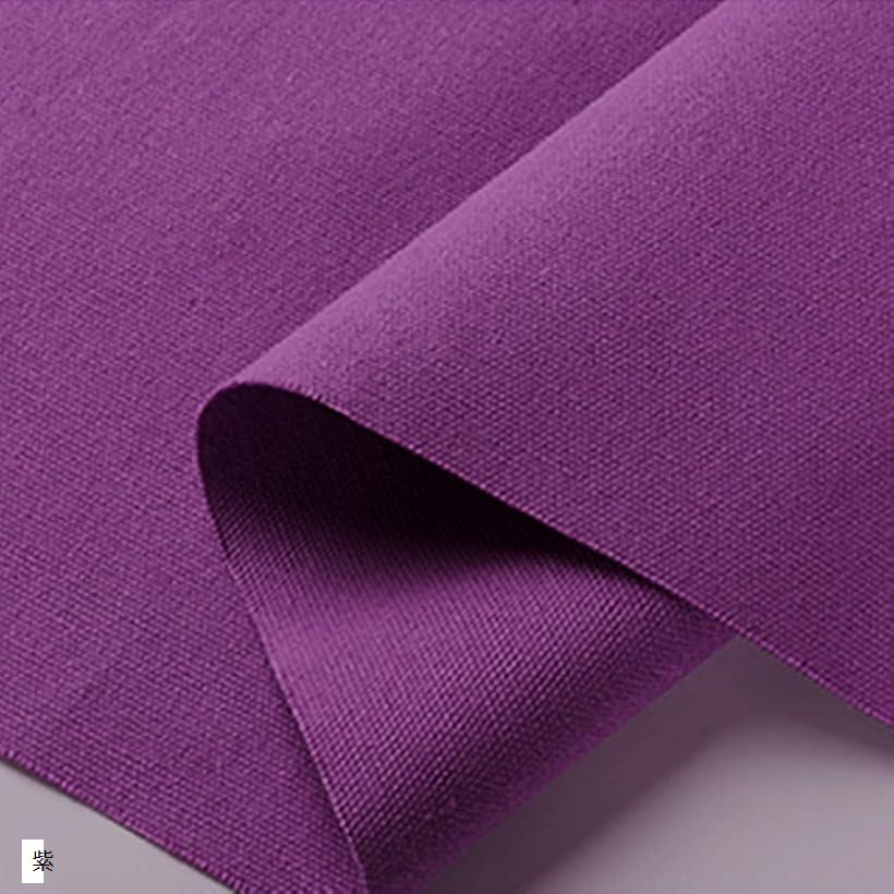 11号 カラー 帆布 生地 綿100％ コットン キャンバス 白 (紫)