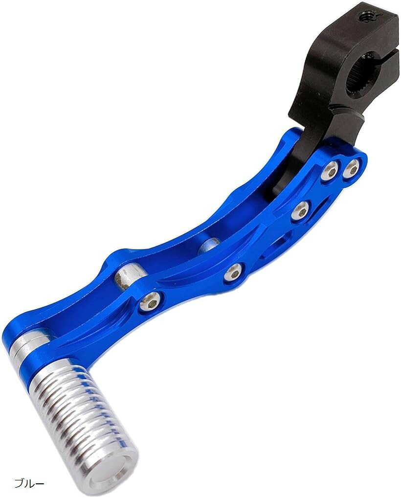 アルミ キックペダル ビレット タイプ ディオ DIO ZX JOG ズーマー バイト トゥデイ ジョーカー ZR アクシス BW'S カスタム スクーター ドレスアップ ブルー (ブルー, ワンサイズ)