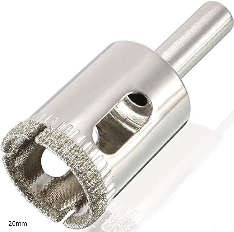 ホールソー ガラス タイル 用 サイズ 6～150mm ガラス穴あけ ビット ホルソー 20mm (20mm)