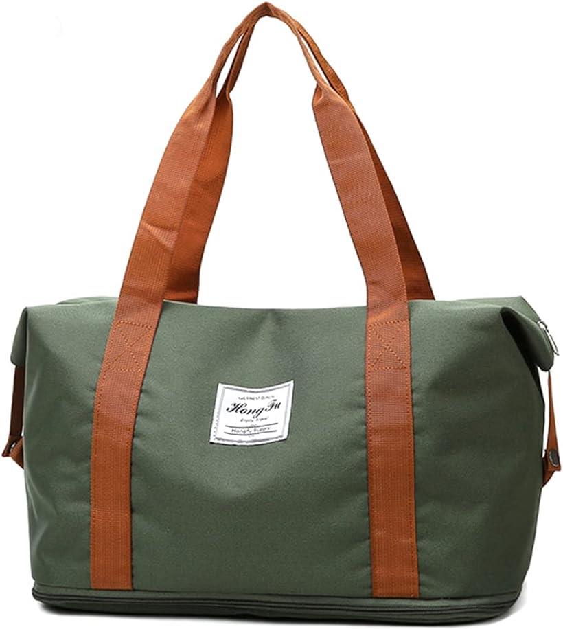 ボストンバッグ 大容量 防水 スポーツバッグ トートバッグ 旅行バッグ 軽量( グリーン)