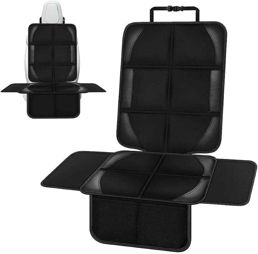 バリエーションコード : 2b91gwqyro商品コード2b91g13o9y商品名チャイルドシート 用保護マット 極厚 11mm 羽付き 防水 マット チャイルドシートカバー クッション チャイルドシート カバー isofix対応 黒ブランドSOWAKAカラーブラック「安全で快適な移動をサポート」国際基準であるISOFIXに対応した安心設計のチャイルドシート用シートカバー。小さなお子様が車に乗る際の車内の汚れや傷を防ぎます。チャイルドシートが不要になった後もスポーツやキャンプの服の汚れからシートを守り、長くお使いいただけます。「サイドまでしっかり保護」羽付きデザインで、シートの側面や横部分もしっかりカバー。防水仕様で食べこぼしや汚れが広がるのを防ぎ、横から乗る際にも安心。車のシート広範囲を保護します。「厚さ約11mmの極厚クッション」厚さ約11mmの高密度クッション素材を採用。チャイルドシートによる圧力から守ります。座面だけでなく背もたれ部分も保護するので、長期間使用してもシートに傷や凹みがつきません。足元のメッシュポケットに小物の収納が可能です。裏面には滑り止め加工が施されており、マットがずれることなく安定した使用感。「ミニバンや軽自動車にもぴったりフィット」子育て世代に大人気のミニバンや軽自動車にも最適なサイズ設計。ヘッドレストにかけて座面を固定するだけの簡単取り付け。シートにぴったりフィットし、車内をいつでも清潔に保ちながら、子どもとのお出かけがさらに快適に。「製品概要」 素材: 防水レザー、600Dオックスフォード布素材、ポリエステル、メッシュ サイズ：背もたれ/座面幅45.7cm，背もたれ高さ58.4cm 対応車種：ほぼ全て車種、チャイルドシートに対応可能。国際基準ISOFIX対応。※ 他ネットショップでも併売しているため、ご注文後に在庫切れとなる場合があります。予めご了承ください。※ 品薄または希少等の理由により、参考価格よりも高い価格で販売されている場合があります。ご注文の際には必ず販売価格をご確認ください。※ 沖縄県、離島または一部地域の場合、別途送料の負担をお願いする場合があります。予めご了承ください。※ お使いのモニタにより写真の色が実際の商品の色と異なる場合や、イメージに差異が生じることがあります。予めご了承ください。※ 商品の詳細（カラー・数量・サイズ 等）については、ページ内の商品説明をご確認のうえ、ご注文ください。※ モバイル版・スマホ版ページでは、お使いの端末によっては一部の情報が表示されないことがあります。すべての記載情報をご確認するには、PC版ページをご覧ください。