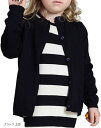 KCA ベビー キッズ カーディガン 長袖 シンプル ニット 無地 子供服(ブラック, 120)