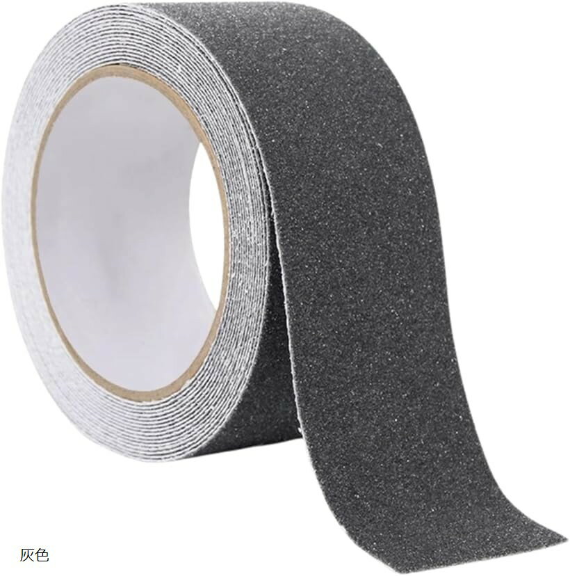 すべり止めテープ 階段 通路 段差 屋内 屋外 すべり防止 表面耐水 粗面グリップ 強力粘着 幅 5 ...