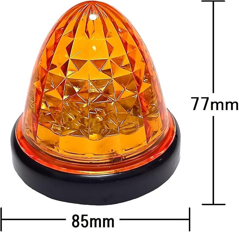 �ߴ��� �������ޥ��� 24V �ȥ�å��� LED �ޡ��������� ������ ���ꥹ���륫�åȻ��� 16LED ���� ��������/��å�/�ۥ磻��/����С� �ƿ� 6�� ����� (�����, 6��)