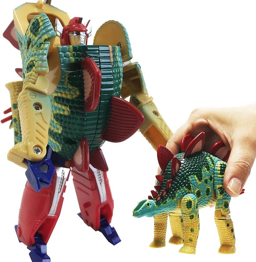 かっこいいぞ。変形する恐竜ロボット おもちゃ 変形ロボット 立体パズル( ステゴロボ)