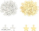 約160個 2色 1mm 星ペンダント ステンレス鋼ペンダント 星チャーム スターペンダント 五芒星チャーム メタルパーツ メタルチャーム 垂れ飾り チャームパ...