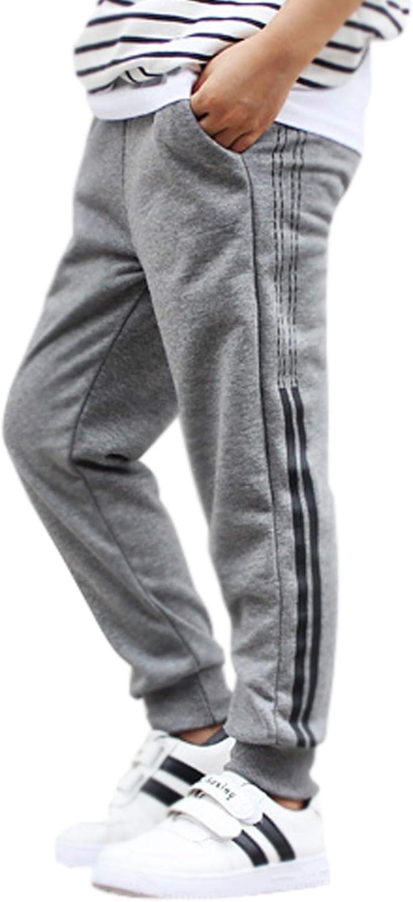 Jersey Pants - ジョガーパンツ サイドライン ジャージ ズボン キッズ 男の子 子供服 グレー 120 (グレー, 120)