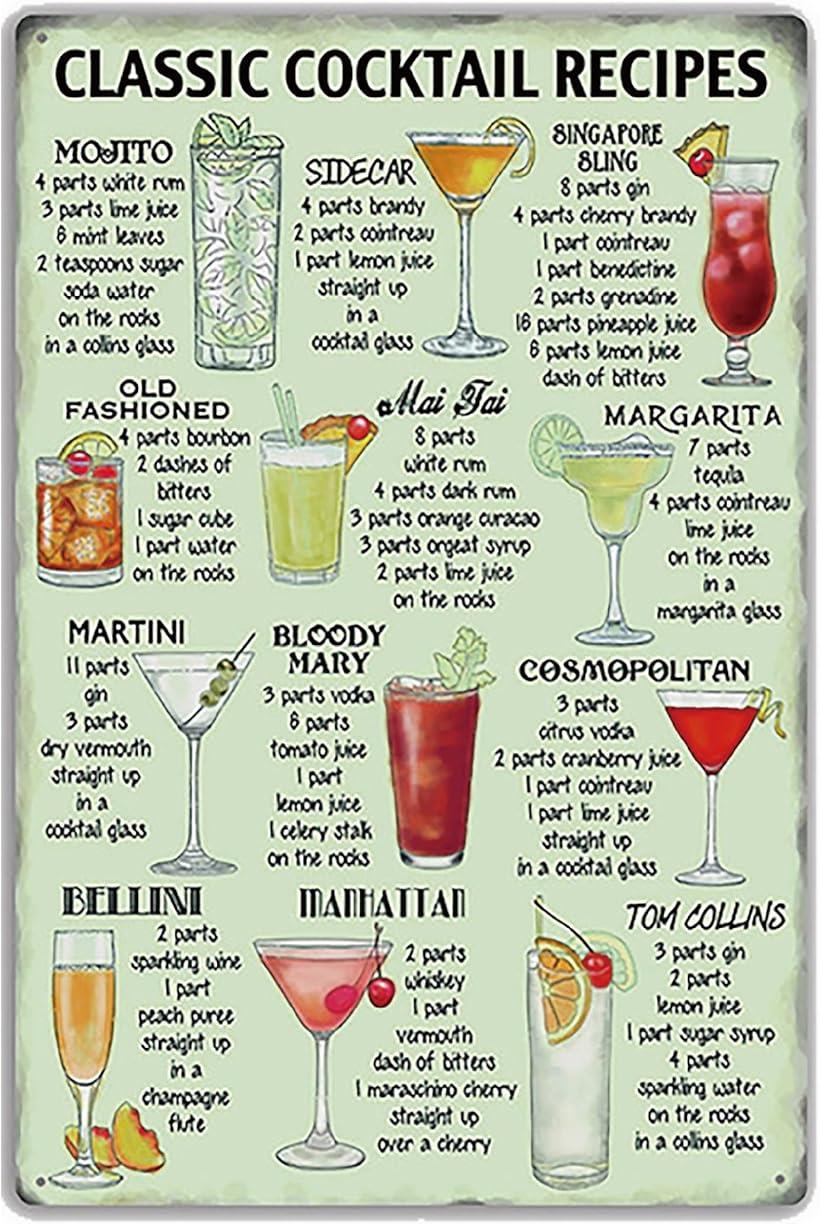 ブリキ 看板 メタルプレート ヴィンテージ風 壁飾 レトロ 雑貨飾り 壁飾り アンティーク メニュー 2枚セット (メニュー　2枚セット)