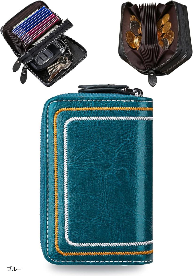 スマートキーケース カードケース 小銭入れ じゃばら 大容量 多機能 本革 ミニ財布 メンズ レディース ..