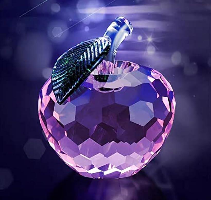 りんご 水晶 インテリア 雑貨 置物 アップル 4cm / 白(4cm / 白) [2]