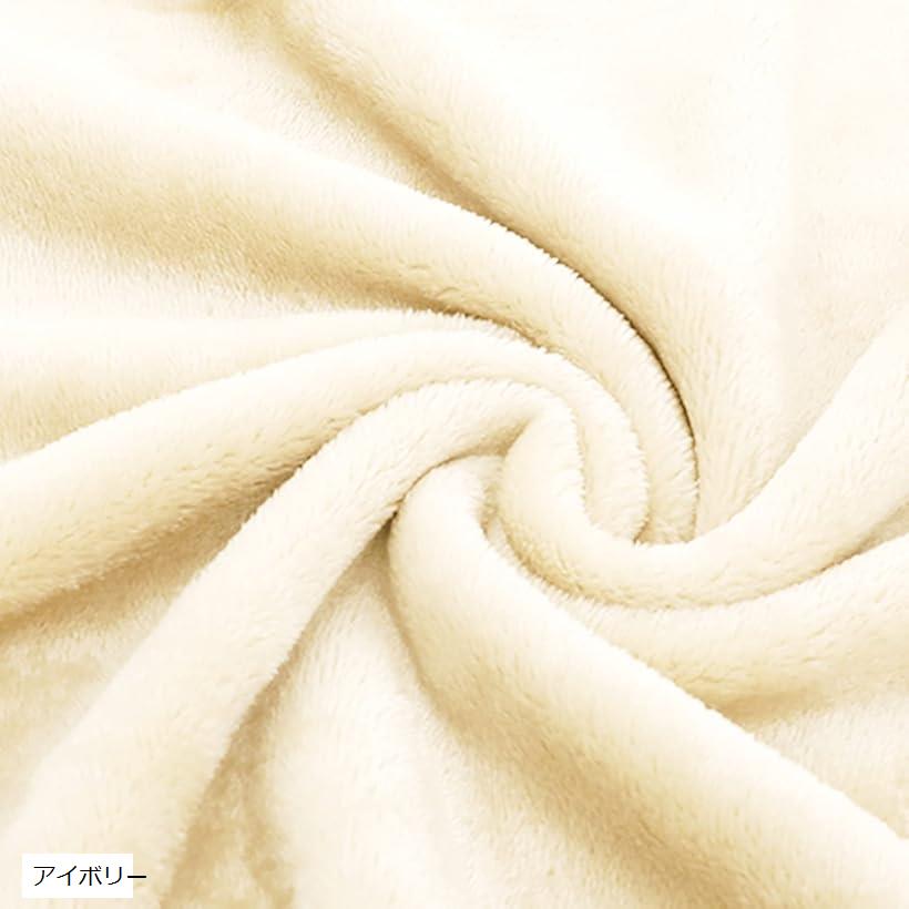 カラー ソフトボア生地 幅約80cmx長さ約1m カット済み アイボリー (アイボリー)