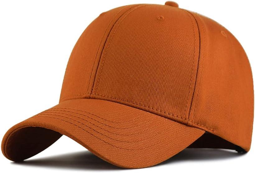 キャップ 大きいサイズ メンズ 帽子 深め 60cm シンプル 無地 男女兼用( オレンジ, XL)
