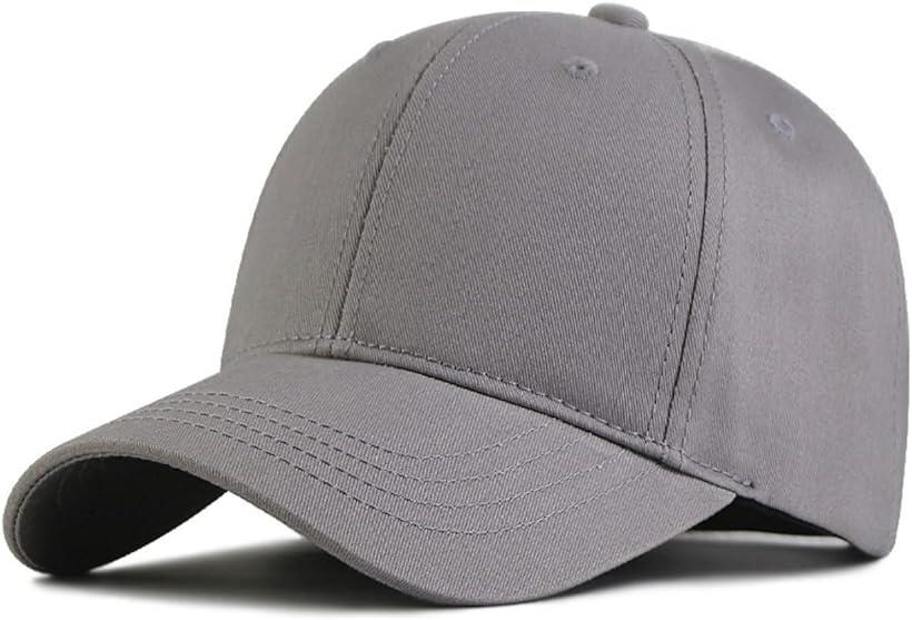 キャップ 大きいサイズ メンズ 帽子 深め 60cm シンプル 無地 男女兼用 グレー( ダークグレー, XL)