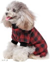 犬の服 防寒着 暖かい ドッグウェア パジャマ ロンパース クリスマス 秋 冬 抜け毛対策 部屋着 ルームウェア S(レッド, S)